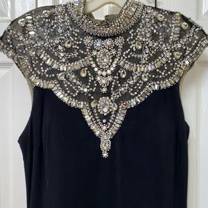 Black Jeweled Formal Dress